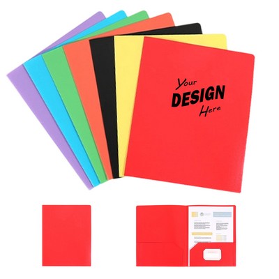 Plastic Two Pocket Presentation Folders